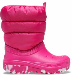 Crocs Cizme Crocs Classic Neo Puff Boot Kids Roz - Candy Pink 29-30 EU - C12 US