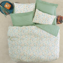 Cotton Box Lenjerie de pat 4 anotimpuri, doua persoane, bumbac 100%, Cotton Box, Lola - Green Lenjerie de pat