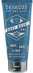 Benecos Gel de duș - Benecos For Men Only Body Wash 3in1 200 ml