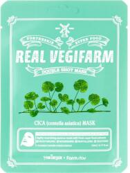 Fortheskin Mască pentru pielea sensibilă a feței cu extract de centella - Fortheskin Super Food Real Vegafarm Double Shot Mask Cica 23 ml