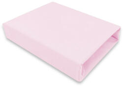 Qmini - Cearceaf cu elastic pentru patut leagan sau patut co-sleeper, Dimensiune 90x40 cm, Din bumbac jersey, Material certificat Oeko Tex Standard 100, Pink (6426972017930)