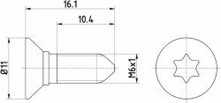 TEXTAR Surub, disc frana TEXTAR TPM0008 (TPM0008) - automobilus
