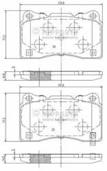 NIPPARTS N3607021 Set placute frana, frana disc