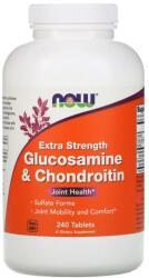 NOW Glucozamină și condroitină, acțiune îmbunătățită - Now Foods Glucosamine & Chondroitin Extra Strength 240 buc