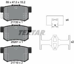 TEXTAR set placute frana, frana disc TEXTAR Q+ 2172001 (2172001)