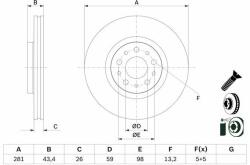 Bosch Disc frana BOSCH 0 986 479 G82 (0 986 479 G82) - automobilus