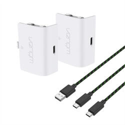 VENOM XBOX Series S/X & One Kiegészítő 2db akkumulátor + 3m Töltő kábel Fehér, VS2872 (VS2872)