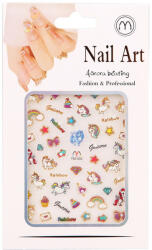 Nail Art Nail-Art köröm matrica - színes (194411_YM404)