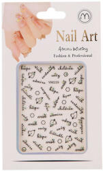 Nail Art Nail-Art köröm matrica - fekete (194411_YM229F)