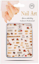 Nail Art Nail-Art köröm matrica - színes (194411_YM408)