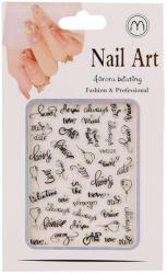 Nail Art Nail-Art köröm matrica - fekete (194411_YM225F)