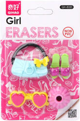 Qihao Girl Eraser - Lányos radír 4 darab egy csomagban (3983201)