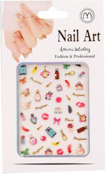 Nail Art Nail-Art köröm matrica - színes (194411_YM409)