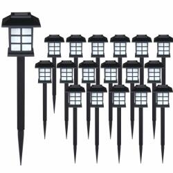 Debau Földbe szúrható napelemes kerti lámpa 18 darabos házikó megjelenésű szolár lámpa készlet (LAMPA_SOLAR_18_HAZIKO)