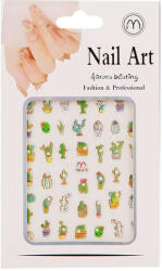 Nail Art Nail-Art köröm matrica - színes (194411_YM410)