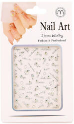 Nail Art Nail-Art köröm matrica - ezüst (194411_YM229E)