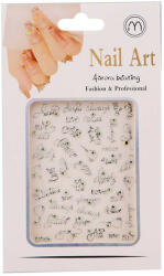 Nail Art Nail-Art köröm matrica - ezüst (194411_YM225E)