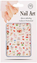 Nail Art Nail-Art köröm matrica - színes (194411_YM402)