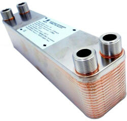 LEDNET Lemezes hőcserélő 30 lemezes 125kW 4x3/4 külső csatlakozással (BA-23-30_lemezes_hocserelo)