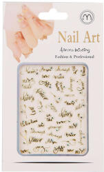 Nail Art Nail-Art köröm matrica - arany (194411_YM225A)