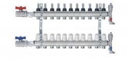 LEDNET Fűtési osztó-gyűjtő 11 körös áramlásmérős fűtési elosztó eurokónusz csatlakozóval (OSZTO_GYUJTO_11_KOR_EURO)