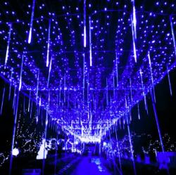Voltronic Napelemes fényfüzér 8db jégcsap 50cm LED kék kültéri (FENYFUZER_MET_50_KEK)