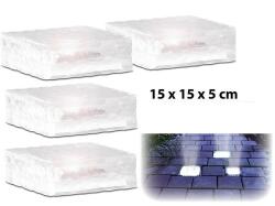 Perla Napelemes LED üvegtégla fényérzékelővel 15 x 15 x 5 cm 4-es szett (SOLAR_TERKO_15x15x5_4DB)