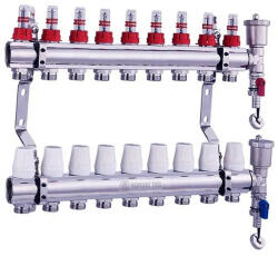 LEDNET Fűtési osztó-gyűjtő 9 körös fűtési elosztó (OSZTO_GYUJTO_9KOR)