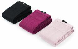 Vilgain Textil gumiszalag 3 db szín (lilac, purple, black) szett (alacsony, közepes, erős)