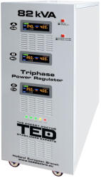 TED Electric Stabilizator de tensiune cu servomotor trifazat-trifazat TED 000224, 82000VA, 64000 W, regleta (TED000224)