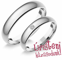 Úristen, házasodunk! 4fd1b Klasszikus Karikagyűrű Gyémánt Kővel