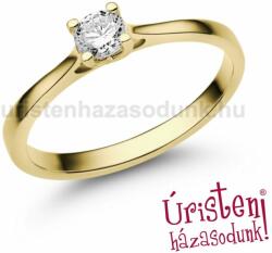 Úristen, házasodunk! E113SC - CIRKÓNIA köves sárga arany Eljegyzési Gyűrű