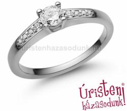 Úristen, házasodunk! E115FC - CIRKÓNIA köves fehér arany Eljegyzési Gyűrű