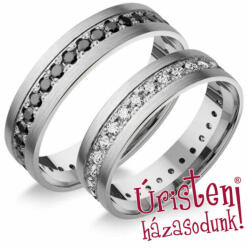 Úristen, házasodunk! Uh033b Karikagyűrű Gyémánt Kövekkel