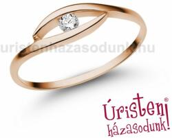 Úristen, házasodunk! E355RC - CIRKÓNIA köves rozé arany Eljegyzési Gyűrű