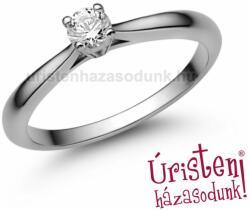 Úristen, házasodunk! E102FZF - FEHÉR ZAFÍR köves fehér arany Eljegyzési Gyűrű