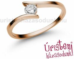 Úristen, házasodunk! E3RC - CIRKÓNIA köves rozé arany Eljegyzési Gyűrű