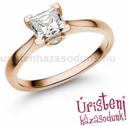 Úristen, házasodunk! E206RC - CIRKÓNIA köves rozé arany Eljegyzési Gyűrű