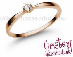 Úristen, házasodunk! E30RC - CIRKÓNIA köves rozé arany Eljegyzési Gyűrű