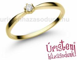 Úristen, házasodunk! E30SC - CIRKÓNIA köves sárga arany Eljegyzési Gyűrű