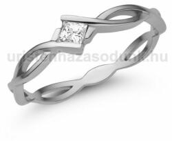 Úristen, házasodunk! E11FC - CIRKÓNIA köves fehér arany Eljegyzési Gyűrű
