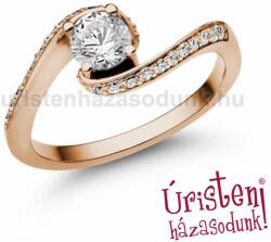 Úristen, házasodunk! E103RC - CIRKÓNIA köves rozé arany Eljegyzési Gyűrű