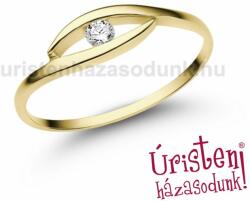 Úristen, házasodunk! E355SC - CIRKÓNIA köves sárga arany Eljegyzési Gyűrű