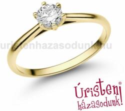 Úristen, házasodunk! E114SC - CIRKÓNIA köves sárga arany Eljegyzési Gyűrű