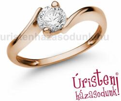 Úristen, házasodunk! E20RC - CIRKÓNIA köves rozé arany Eljegyzési Gyűrű