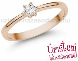 Úristen, házasodunk! E366RC - CIRKÓNIA köves rozé arany Eljegyzési Gyűrű