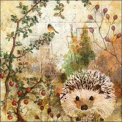 Ambiente Autumn Hedgehog papírszalvéta 33x33cm, 20db-os - perfectodekor