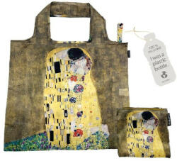 Fridolin ECO bevásárló táska újrahasznosított műanyag palackból, 48x60cm, összehajtva: 15x12cm, Klimt: The Kiss