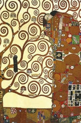 Czworka Jegyzettömb 110x165mm, 144 vonalas oldal, Klimt: Életfa/Várakozás/Beteljesülés