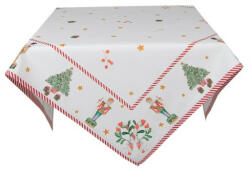 Clayre & Eef Asztalterítő 150x250cm, 100% pamut, Happy Little Christmas
